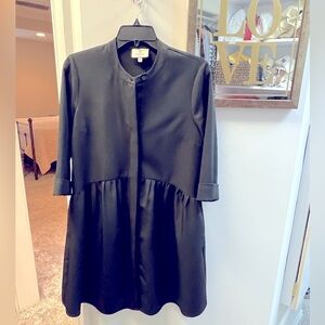 Tuckernuck Royal Shirt Dress Black Crepe
